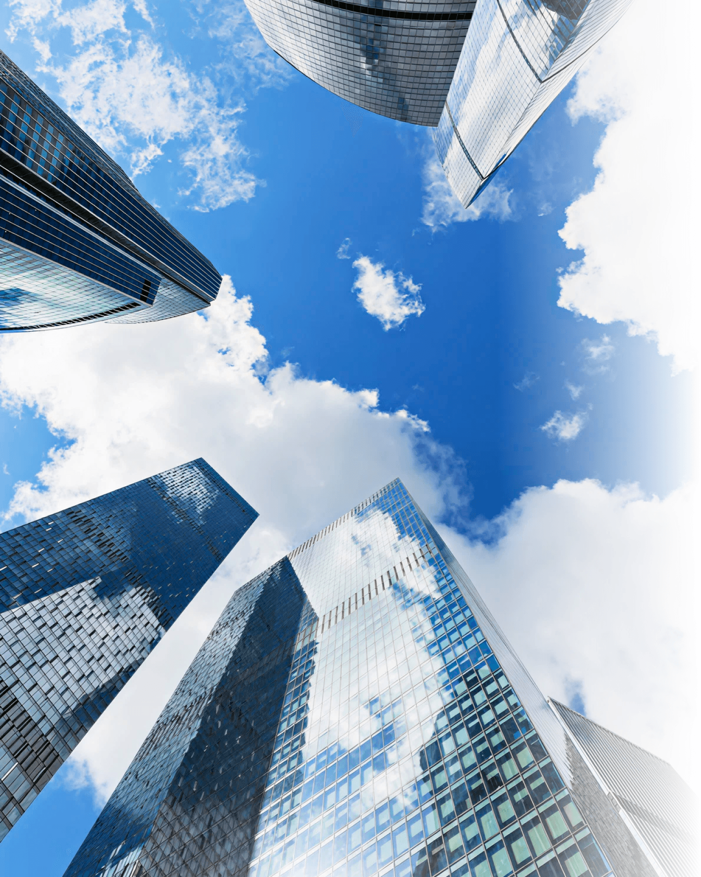Modern glass buildings